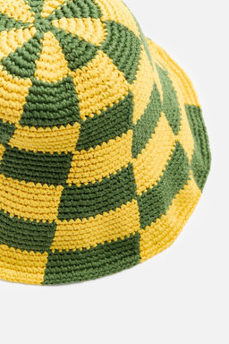 CHECK CROCHET HAT - Zara фото 6