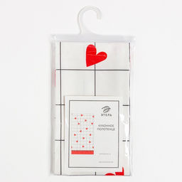 Полотенце Этель Love is 40х73см, 100% хлопок, саржа 190 г/м2  фото 2
