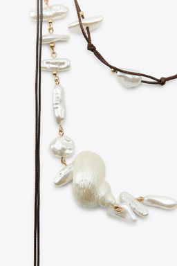 2-PACK BELT WITH FAUX PEARLS AND SHELLS - Zara фото 4