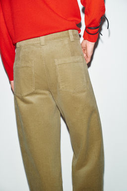 BARREL CORDUROY TROUSERS - Zara фото 15