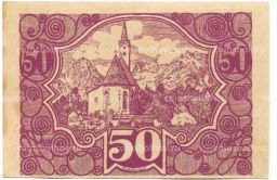 Банкнота 50 геллеров 1920 года Австрия  Фордерштойдер (нотгельд)