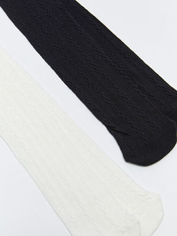 Kendinden Desenli K?z ?ocuk K?lotlu ?orap 2li - Waikiki фото 2