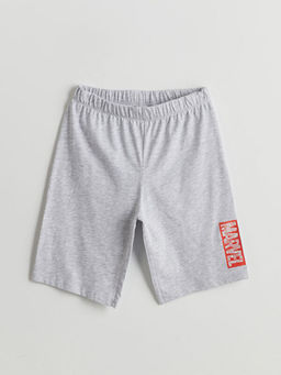 Beli Lastikli Marvel Bask?l? Erkek ?ocuk Pijama ?ort 2li