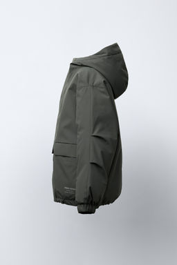 WATER-REPELLENT 50% FEATHER AND 50% DOWN PUFFER JACKET WITH LABEL