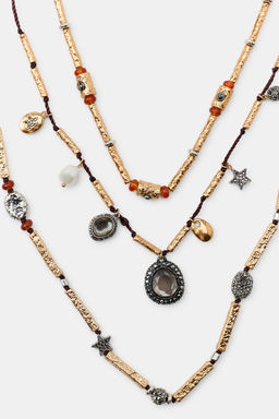 PACK 3 COLLARES CORD?N CHARMS JOYAS / Dorado - Zara фото 4
