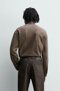 WASHED LONG SLEEVE T-SHIRT - Zara фото 6