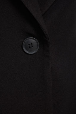 Siyah Dokuma Ekstra Oversize Blazer Ceket TWOAW24BC00107