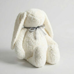 Подушка декоративная арт.4692-12 Заяц УШАСТИК шерсть белый