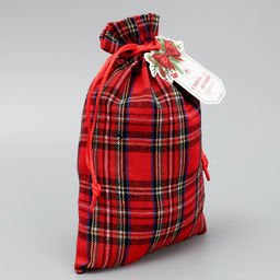 Цена за 5 шт. Мешок подарочный холща С Новыми желаниями, 16 х 23 см +/- 1.5 см - Дарите счастье фото 2