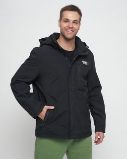 Куртка спортивная мужская большого размера черного цвета 88676Ch