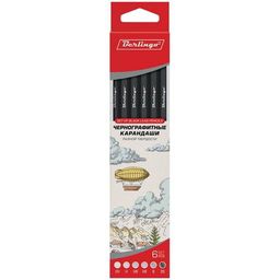Набор карандашей ч/гр. Berlingo 6шт., 2H-2B (BS01206) заточ., в карт. уп.