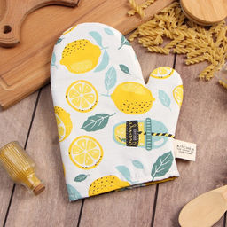 Варежка-прихватка Этель Лимонад 20х28 см, 80% хл, 20% пэ, сатин 110 г/м2