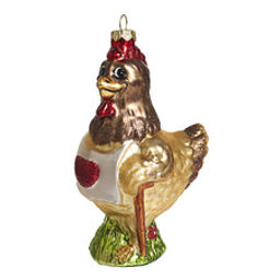Курочка "Куриный дворик" (стекло) 8,5х7х13,5 см