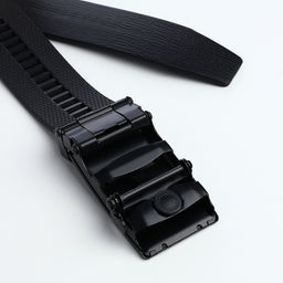 Ремень мужской, 120×3.5 см, металлическая пряжка автомат, регулируемая длина, чёрный
