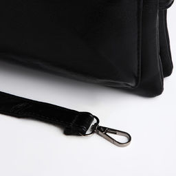 Сумка женская кросс-боди на молнии, 20.5×2×13 см, чёрная
