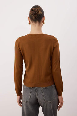 Kahverengi-Tas Ikili Paket Bisiklet Yaka Triko H?rka TWOAW25HI00344