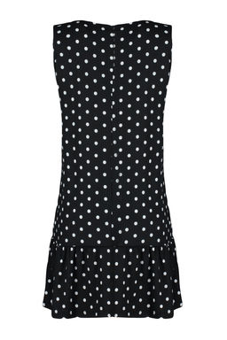 TRENDYOLMILLA Indigo Cicek Bask?l? S?f?r Kol Volanl? Shift/Duz Mini Esnek Orme Elbise TWOSS22EL0794  фото 8