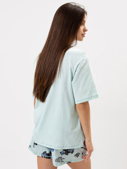 Комплект женский (футболка, шорты) в мятном цвете с медведями - Mark formelle фото 3
