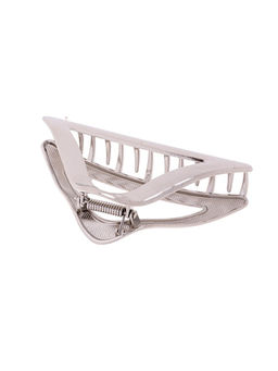 Цена за 6 шт. Крабик для волос «Глянец», треугольник, 10×4.5 см, серебро