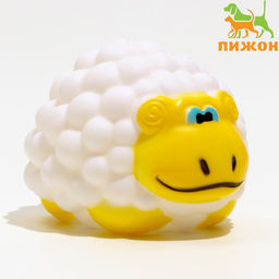 Игрушка пищащая Барашек, 8 х 6 см, белая