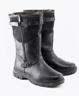 Монголки черные с замком, литая подошва,