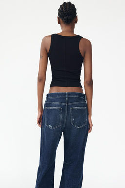 RELAXED BALLOON MID-WAIST TRF JEANS - Zara фото 6