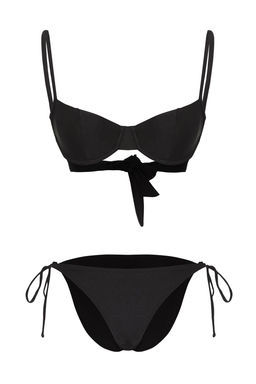 TRENDYOLMILLA Siyah Balconette Regular Bikini Tak?m? TBESS25BT00083  фото 9