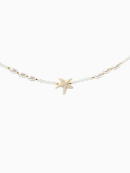 Чокер "Морской мир" звезда, жемчуг, цвет белый в золоте