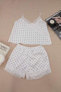 Beyaz Duz Saten Dokuma Pijama Tak?m? THMSS26PT00231