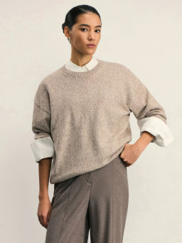 Джемпер свободного кроя с круглым вырезом / Zarina