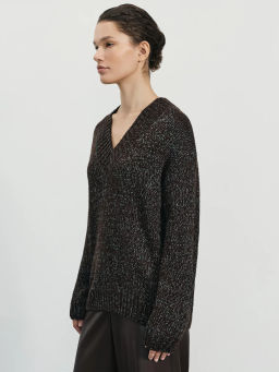 Джемпер с V-образным вырезом с шерстью альпаки / Zarina