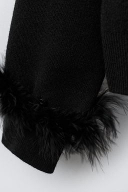CARDIGAN WITH DETACHABLE FEATHERS - Zara фото 4