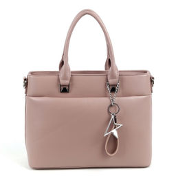 Женская деловая сумка с двумя отделениями на молниях из эко кожи 893053 Лайт Пинк - Cidirro фото 2