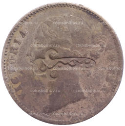 1 рупия 1840 года Британская Индия (Колониальный надчекан)