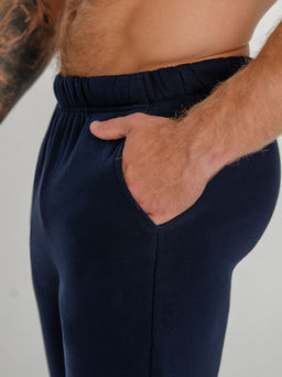 Арт. 62904 Брюки мужские с начесом 48-56 (5 шт) Цвет:темно-синий