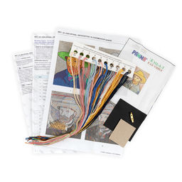 Набор для вышивания PANNA Живая картина MET-JK-2260 Брошь. Автопортрет в соломенной шляпе 5 х 6 см