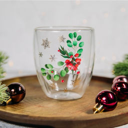 Стакан с двойными стенками новогодний Зимние истории, 300 мл - Дорого внимание фото 6