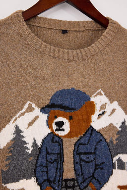 Vizon Regular Bisiklet Yaka Animal Ay?c?k Kazak TMNAW26KZ00007