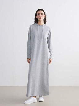 Kap??onlu Sweatshirt Elbise