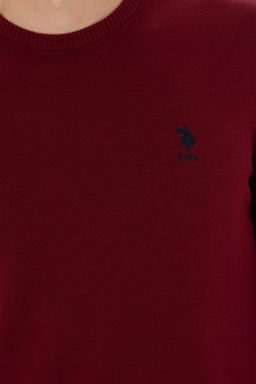 Мужской бордово-красный базовый свитер Неожиданная скидка в корзине - U.s. polo assn фото 7