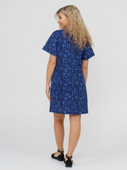 891 Футболка- Туника "Темно-синий"