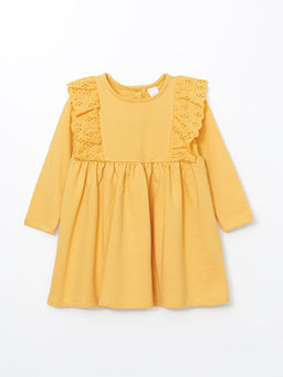 Bisiklet Yaka F?rf?r Detayl? Uzun Kollu K?z Bebek Elbise