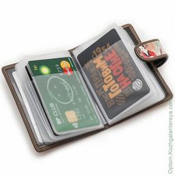 Женская кожаная визитница Sergio Valentini СВ 8138/1-010  фото 6