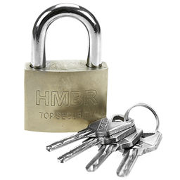 Замок навесной, стальной 50мм HMBR Top security, 47х75х20мм, 4 ключа, в блистере (Китай)