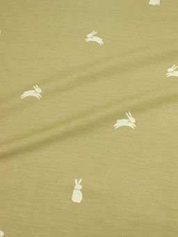 Сатин Зайка с бантиком цв.бежево-желтый, СОРТ2, ш.2.35м, хлопок-100%, 110гр/м.кв