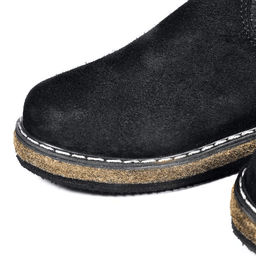 Сапоги натуральная замша, натуральная овчина, черные, войлочная подошва, - Мирунт фото 26