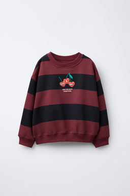 STRIPED CHERRY SWEATSHIRT