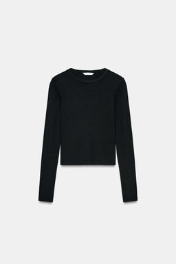 CAMISETA MANGA LARGA / Negro - Zara фото 6