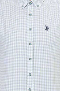 U. S. Polo Assn Мужская белая рубашка в клетку - U.s. polo assn фото 7