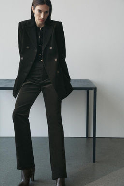 DOUBLE-BREASTED CORDUROY BLAZER ZW COLLECTION